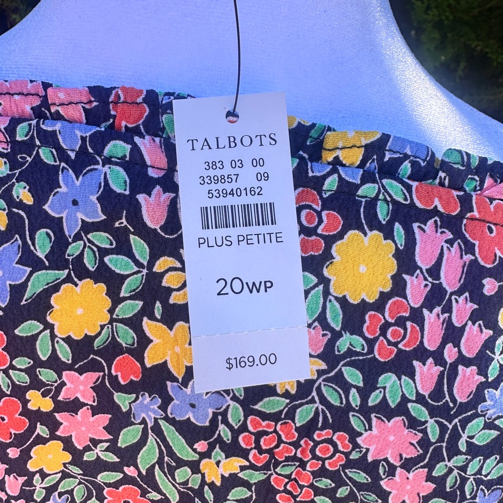 NWT Talbots Womens Floral Dress size 20WP Plus Petite - Picture 10 of 10